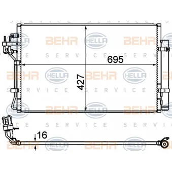 Condenseur, climatisation HELLA