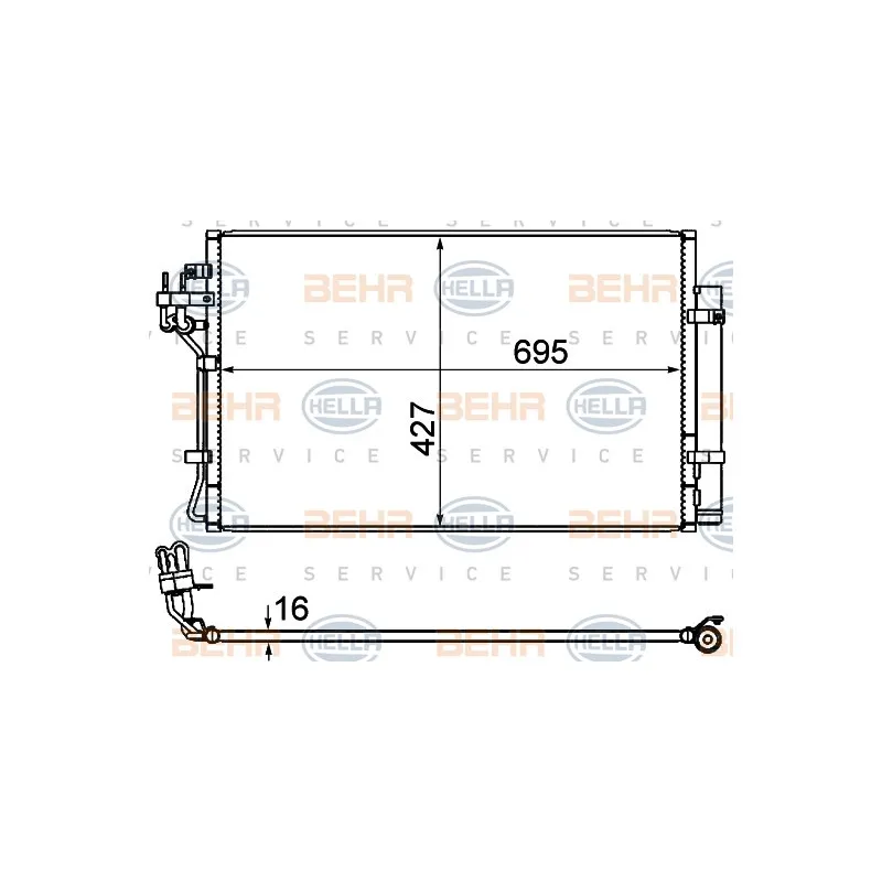 Condenseur, climatisation HELLA 8FC 351 344-644