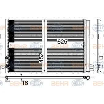 Condenseur, climatisation HELLA 8FC 351 345-044