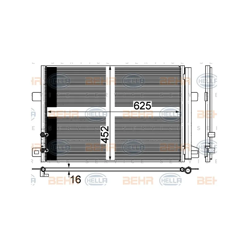 Condenseur, climatisation HELLA 8FC 351 345-044