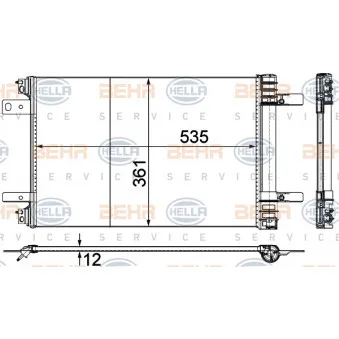 Condenseur, climatisation HELLA 8FC 351 345-121