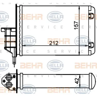 Système de chauffage HELLA 8FH 351 001-554