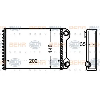Système de chauffage HELLA 8FH 351 308-241