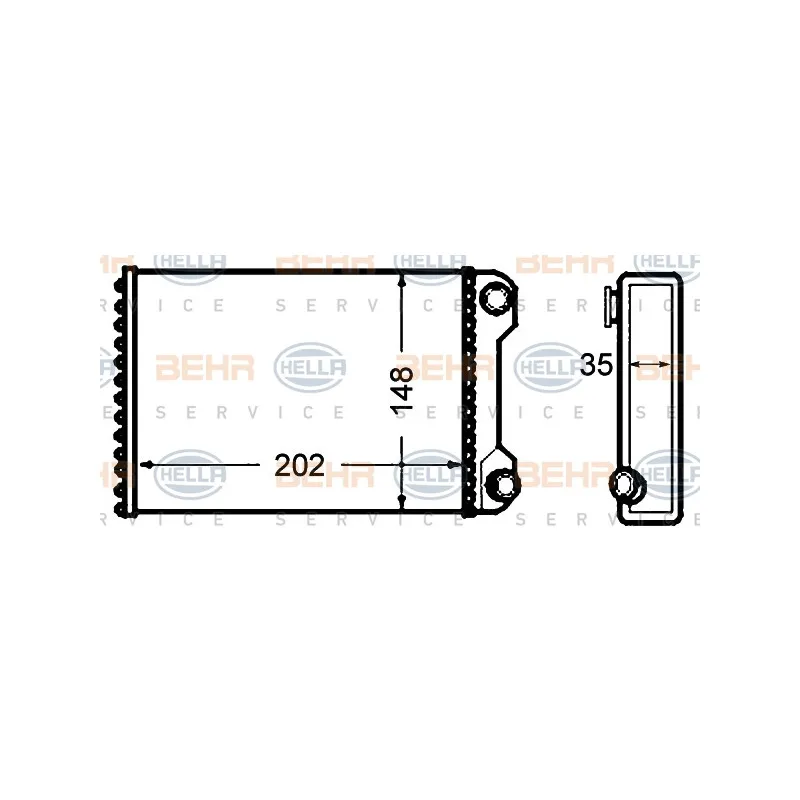 Système de chauffage HELLA 8FH 351 308-241