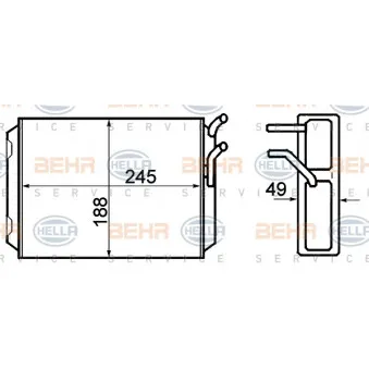 Système de chauffage HELLA 8FH 351 308-761