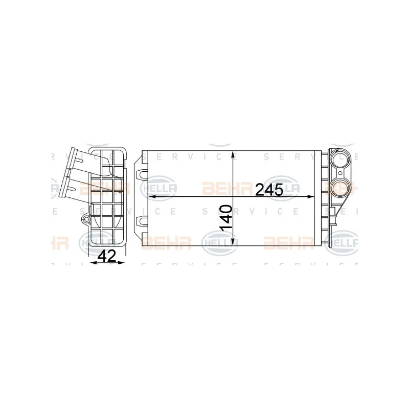 Système de chauffage HELLA 8FH 351 311-264