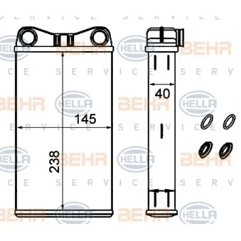 Système de chauffage HELLA 8FH 351 333-184