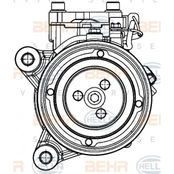 Compresseur, climatisation HELLA 8FK 351 007-221