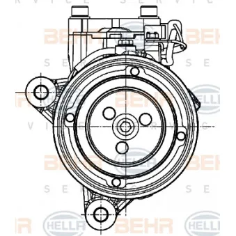 Compresseur, climatisation HELLA 8FK 351 007-231