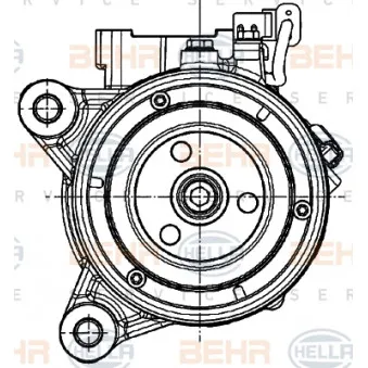 Compresseur, climatisation HELLA 8FK 351 007-251