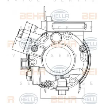 Compresseur, climatisation HELLA 8FK 351 008-091