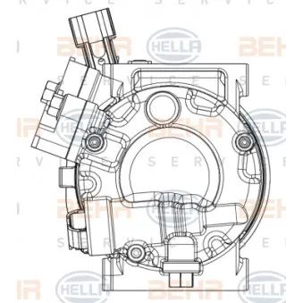 Compresseur, climatisation HELLA 8FK 351 008-111