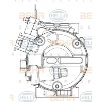 Compresseur, climatisation HELLA 8FK 351 008-141