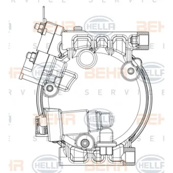 Compresseur, climatisation HELLA 8FK 351 008-211