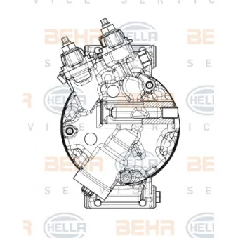 Compresseur, climatisation HELLA 8FK 351 009-471