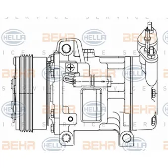 Compresseur, climatisation HELLA 8FK 351 316-051