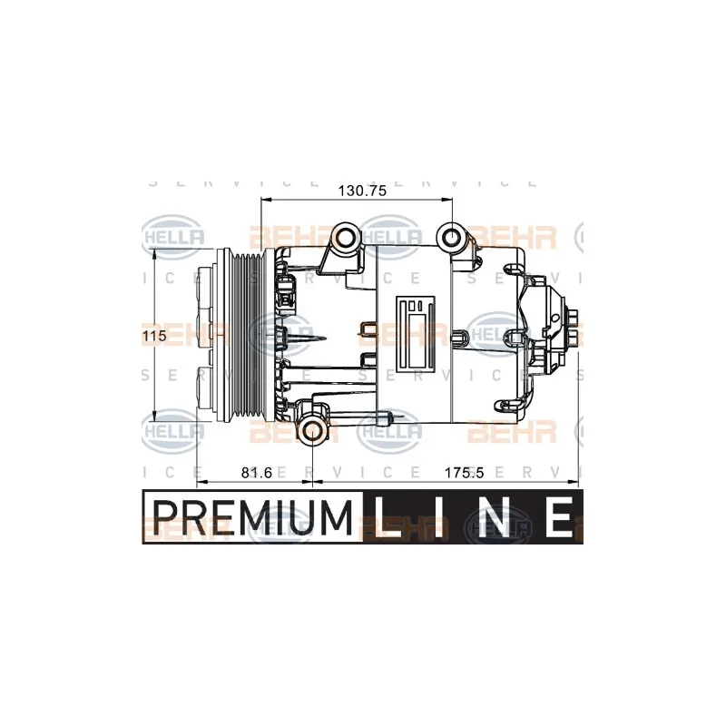 Compresseur, climatisation HELLA 8FK 351 334-051