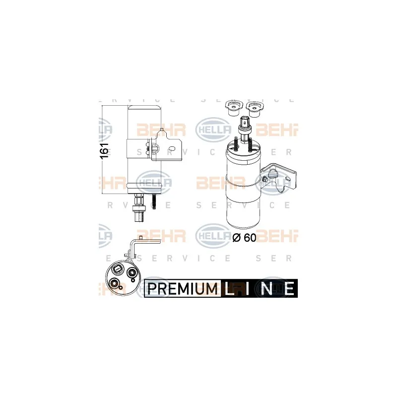 Filtre déshydratant, climatisation HELLA 8FT 351 003-531