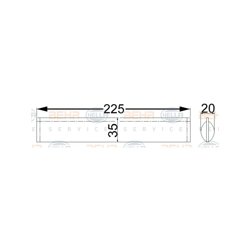Filtre déshydratant, climatisation HELLA 8FT 351 192-604