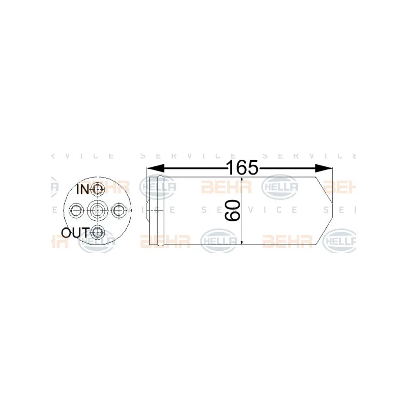 Filtre déshydratant, climatisation HELLA 8FT 351 192-614