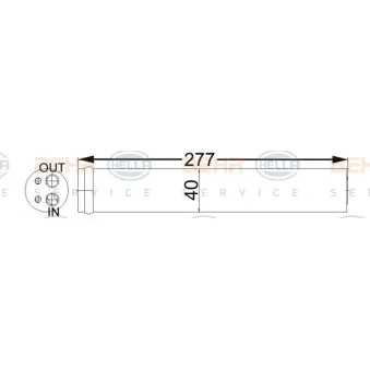Filtre déshydratant, climatisation HELLA 8FT 351 192-654