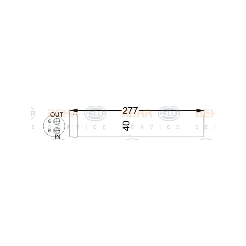 Filtre déshydratant, climatisation HELLA 8FT 351 192-654