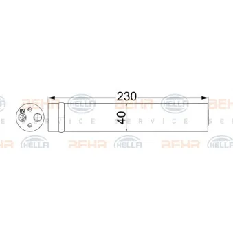 Filtre déshydratant, climatisation HELLA 8FT 351 192-664