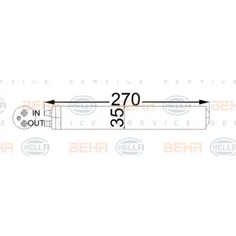 Filtre déshydratant, climatisation HELLA 8FT 351 192-674