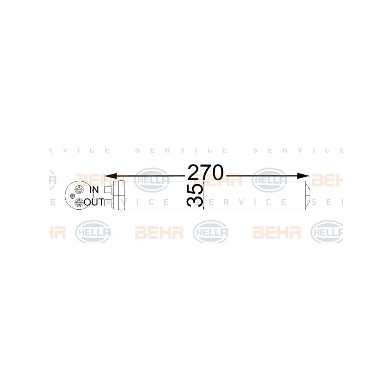 Filtre déshydratant, climatisation HELLA 8FT 351 192-674