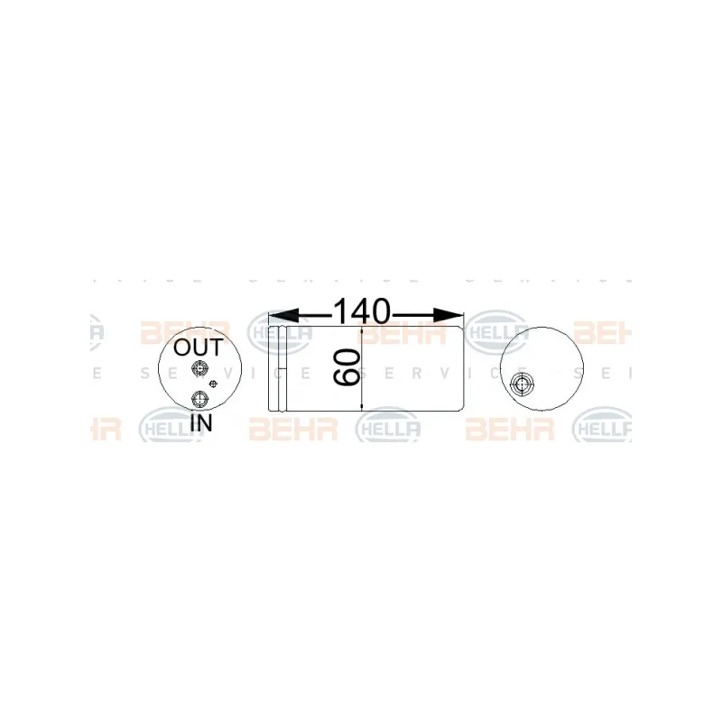 Filtre déshydratant, climatisation HELLA 8FT 351 192-714