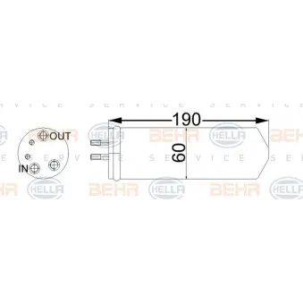 Filtre déshydratant, climatisation HELLA 8FT 351 192-724