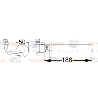 Filtre déshydratant, climatisation HELLA 8FT 351 192-734