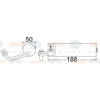 Filtre déshydratant, climatisation HELLA 8FT 351 192-744