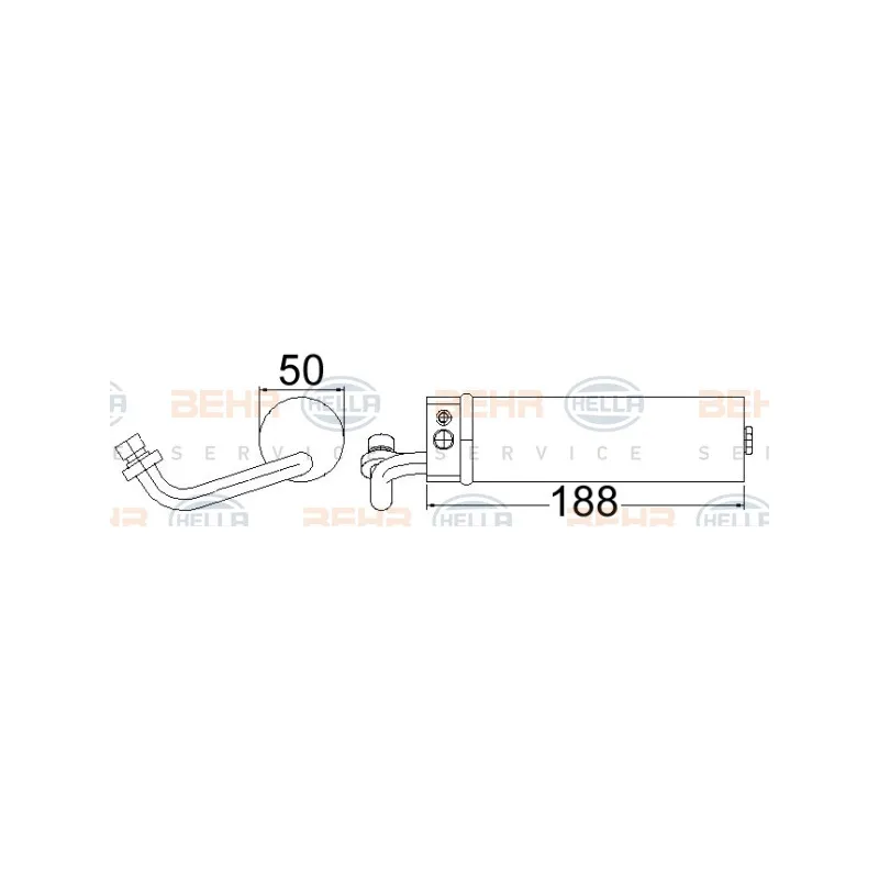 Filtre déshydratant, climatisation HELLA 8FT 351 192-744