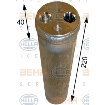 Filtre déshydratant, climatisation HELLA 8FT 351 193-151