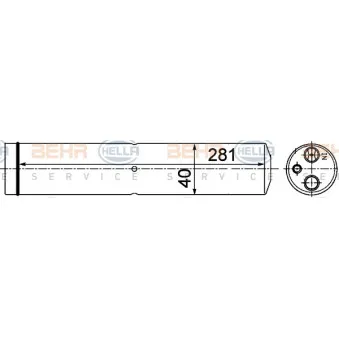 Filtre déshydratant, climatisation HELLA 8FT 351 193-541