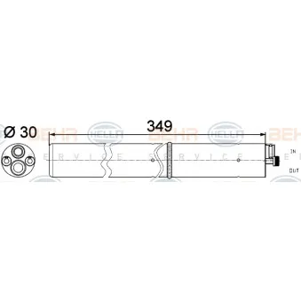 Filtre déshydratant, climatisation HELLA 8FT 351 200-154