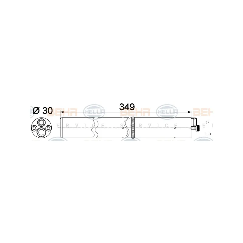 Filtre déshydratant, climatisation HELLA 8FT 351 200-154