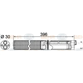 Filtre déshydratant, climatisation HELLA 8FT 351 200-164