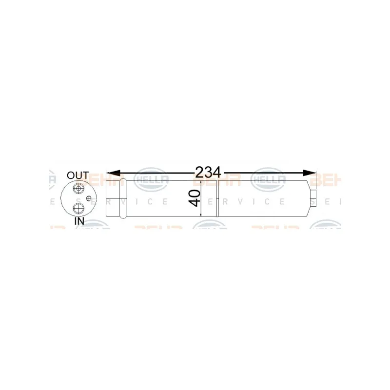 Filtre déshydratant, climatisation HELLA 8FT 351 200-221