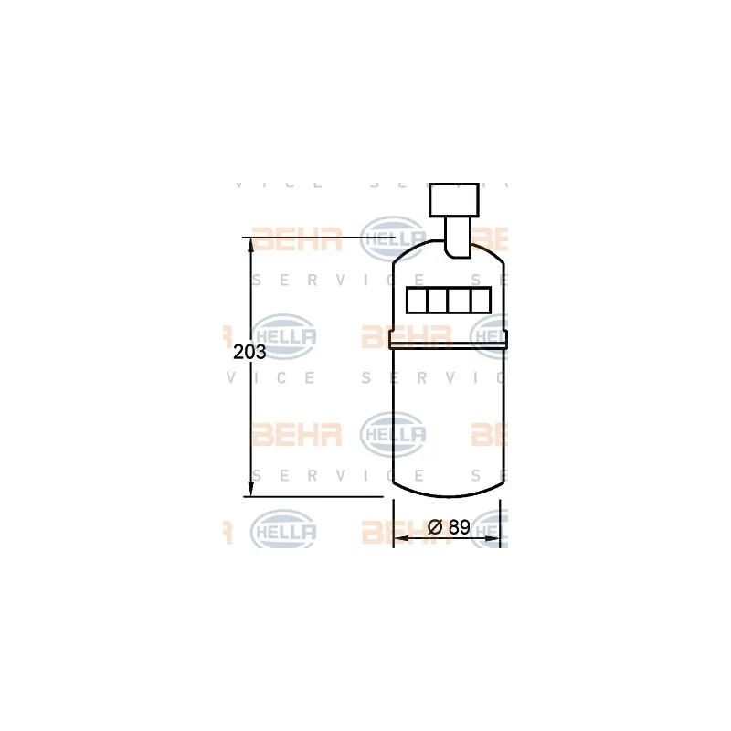 Filtre déshydratant, climatisation HELLA 8FT 351 335-041
