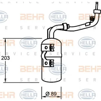 Filtre déshydratant, climatisation HELLA 8FT 351 335-061