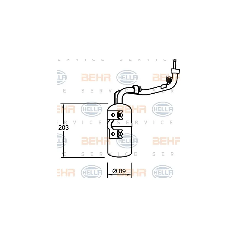Filtre déshydratant, climatisation HELLA 8FT 351 335-061