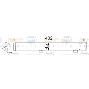 Filtre déshydratant, climatisation HELLA 8FT 351 335-174