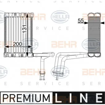 Evaporateur climatisation HELLA 8FV 351 004-691