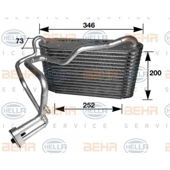 Evaporateur climatisation HELLA 8FV 351 210-191