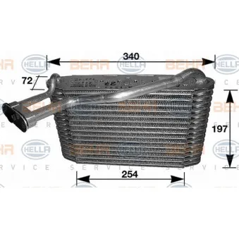 Evaporateur climatisation HELLA 8FV 351 210-201