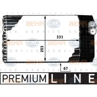 Evaporateur climatisation HELLA