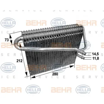 Evaporateur climatisation HELLA 8FV 351 211-031