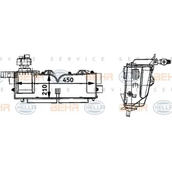 Evaporateur climatisation HELLA 8FV 351 211-681